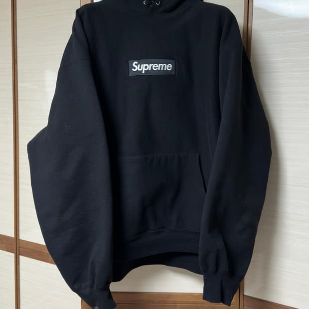 슈프림 박스로고 후드 스웨트셔츠 블랙 - 23FW