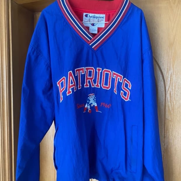 Champion NFL Patriots 빈티지 바람막이 (정품)