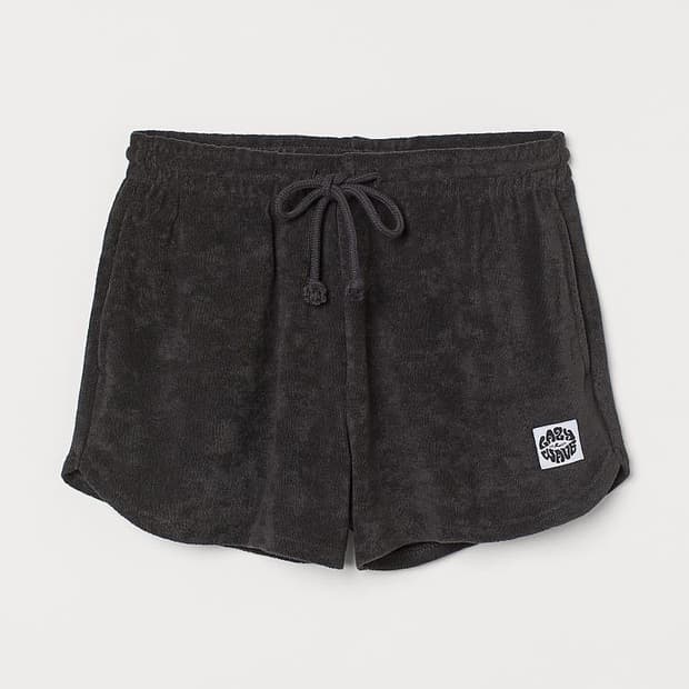 H&m 테리 반바지 블랙