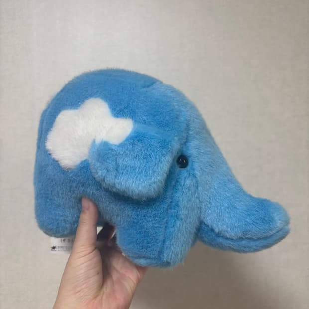 고전 빈티지 아오조라 구름코끼리 인형