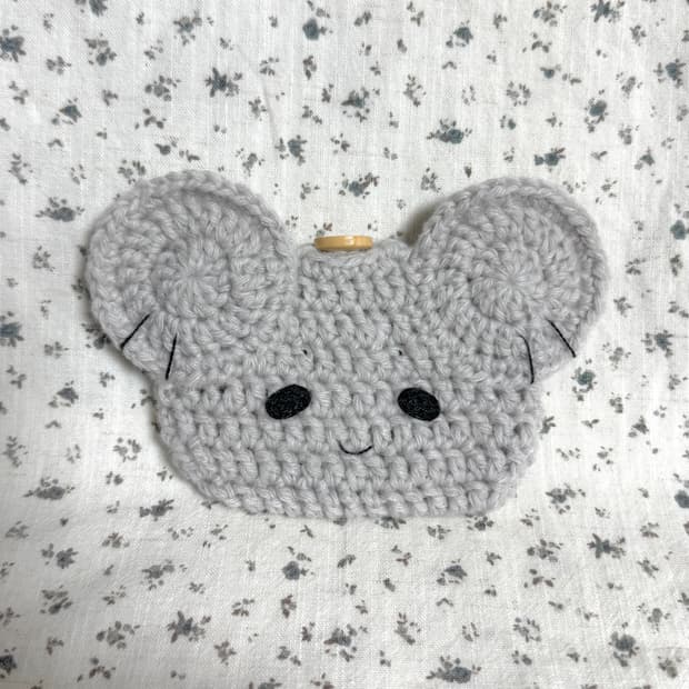 [핸드메이드] 생쥐캐릭터 뜨개 카드지갑