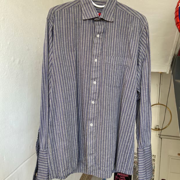 타미힐피거 Tommy Hilfiger 플레어소매 스트라이프 셔츠