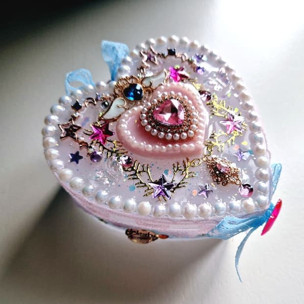 핸드메이드새상품)페어리계스타일 몽환적인 보석함 소품함 메르헨