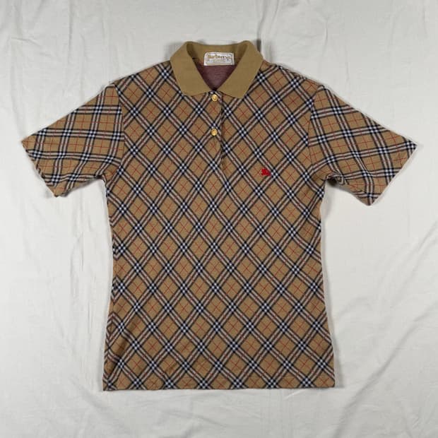 90s 버버리 pk 여자 반팔 카라티 반팔티