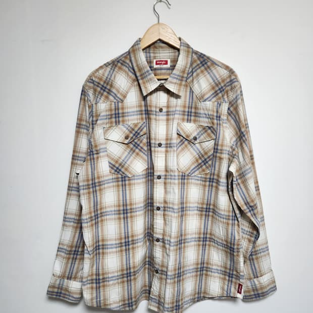 랭글러Wrangler 체크 셔츠 XL - S82