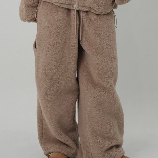 리마지 플러피 플리스 카펜터 팬츠 (브라운)