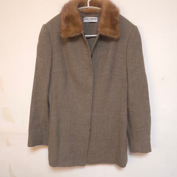 돌체앤가바나 여성 밍크퍼 버진울 자켓 40 (새상품급)
