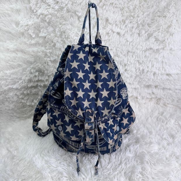 히스테릭 글래머 스타 데님 럭색 백팩