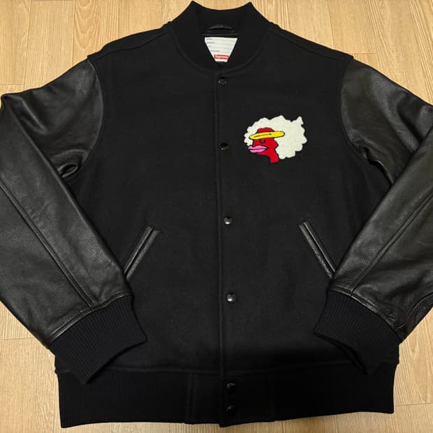 슈프림 곤즈 바시티 자켓 블랙 M