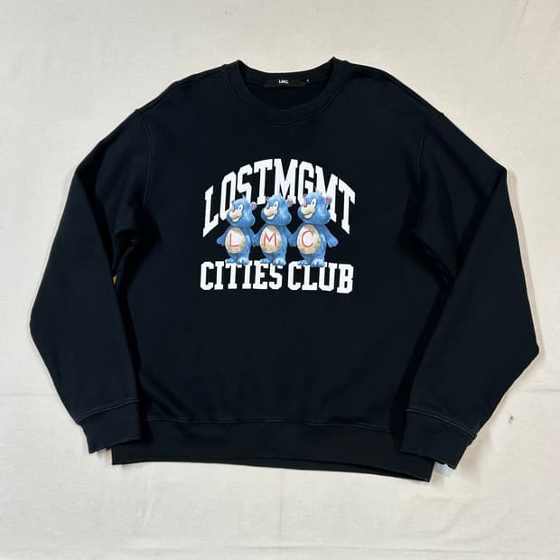 M) LMC 블랙 맨투맨 긴팔 티셔츠