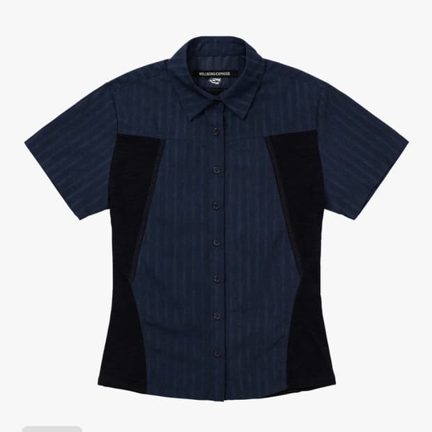 새상품) 웰빙익스프레스 Half  Sleeve Shirt Navy