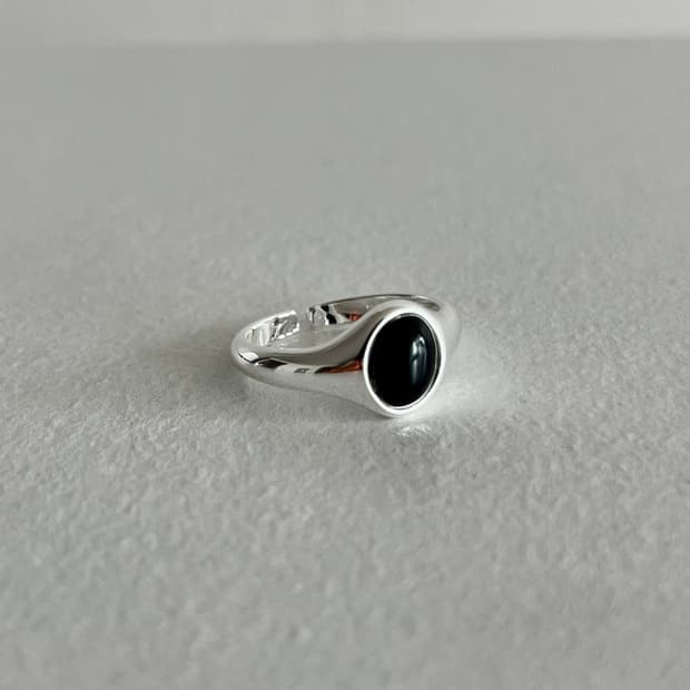 블랙 원석 반지
