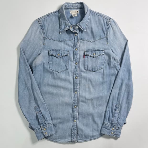  리바이스 우먼스 데님 웨스턴 셔츠 