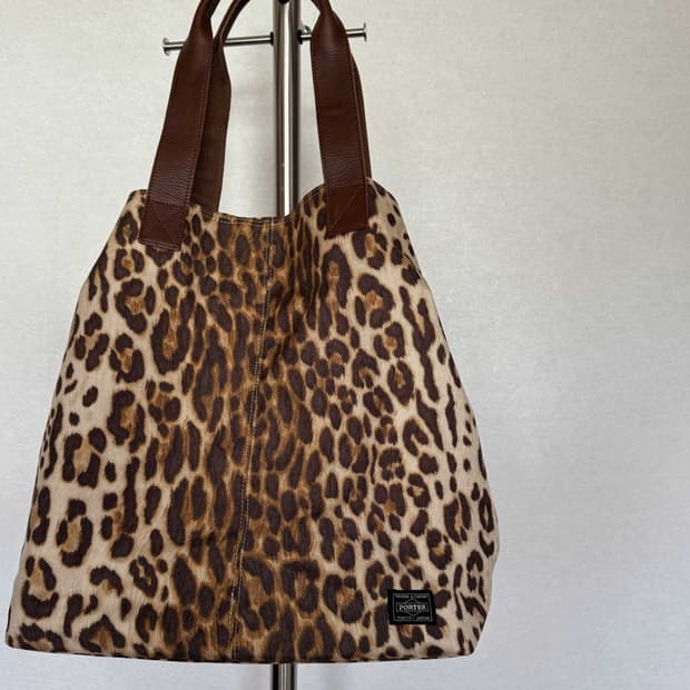 (RARE)Head Porter leopard tote bag