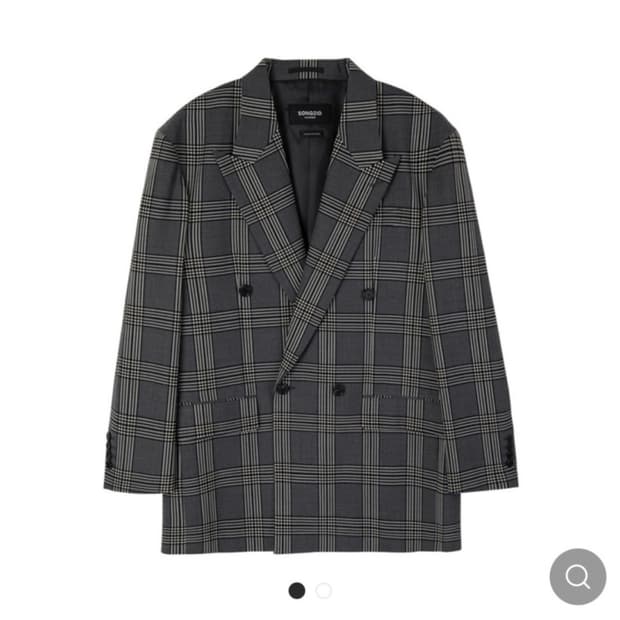 송지오옴므 빅 체크자켓 블레이저 오버핏 100