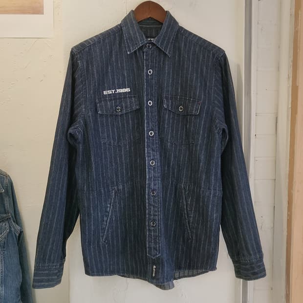 에어워크 재팬 빈티지 데님워크셔츠 셔켓 M사이즈
