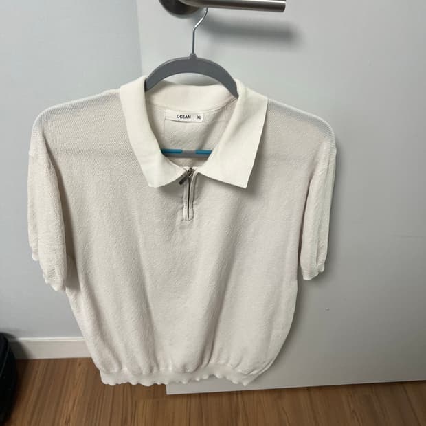 OCEAN 크림색 집업 니트 XL