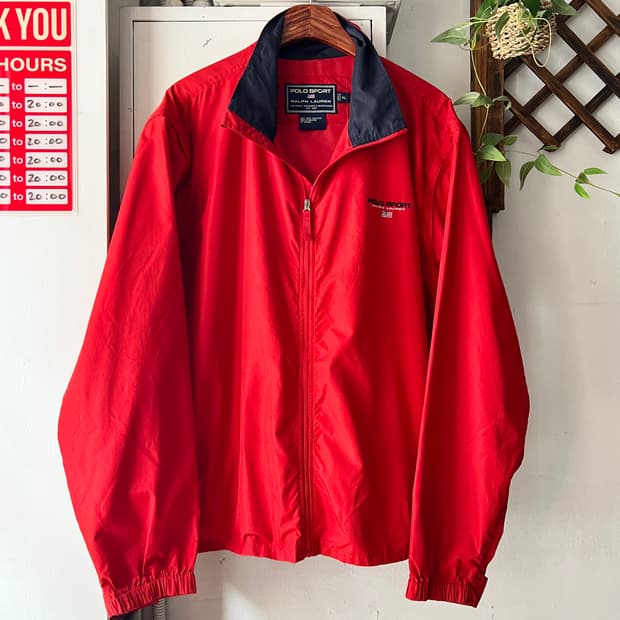 [XL]90's 폴로 스포츠 베스트 분리형 나일론 트랙자켓