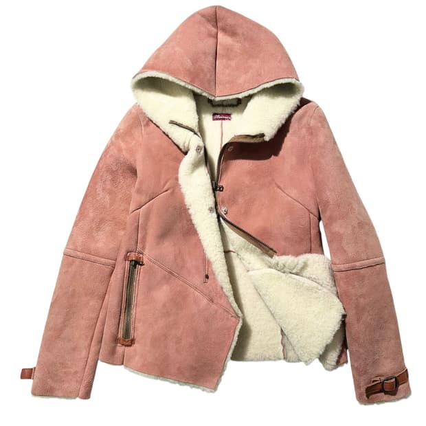 아비렉스 시어링 무스탕 후드 자켓