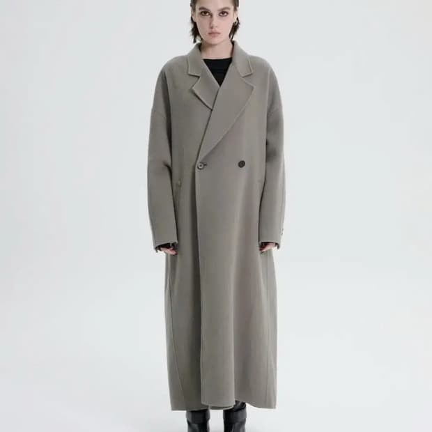 트리밍버드 Wide Long Coat 그레이 새상품