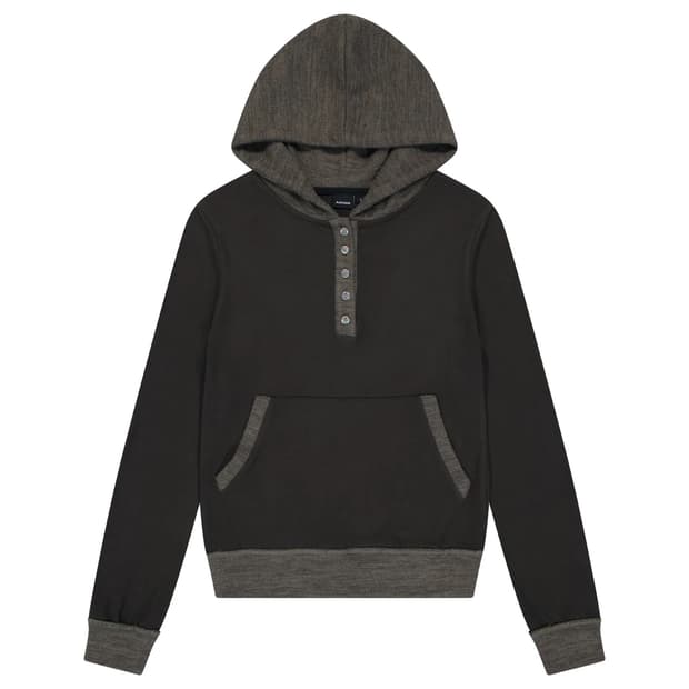 [1] 아캄 콘트라스트 로고 버튼 후디 브라운