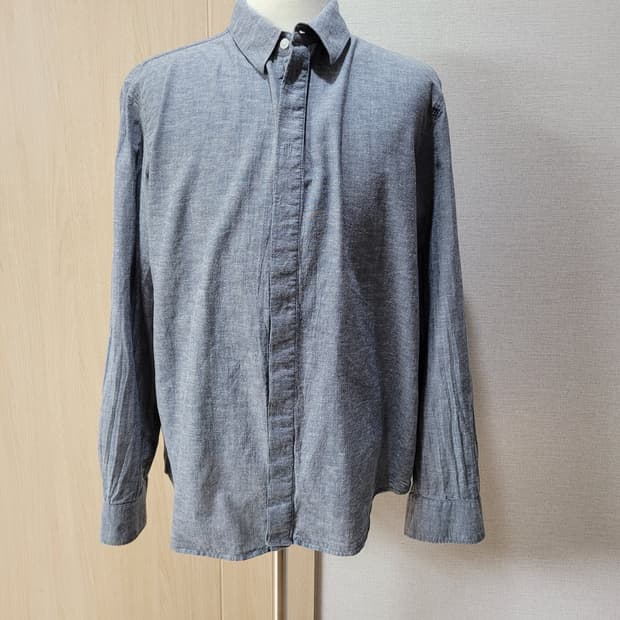 카이아크만 Kai-aakmann 남자 샴브레이 셔츠 110 네이비