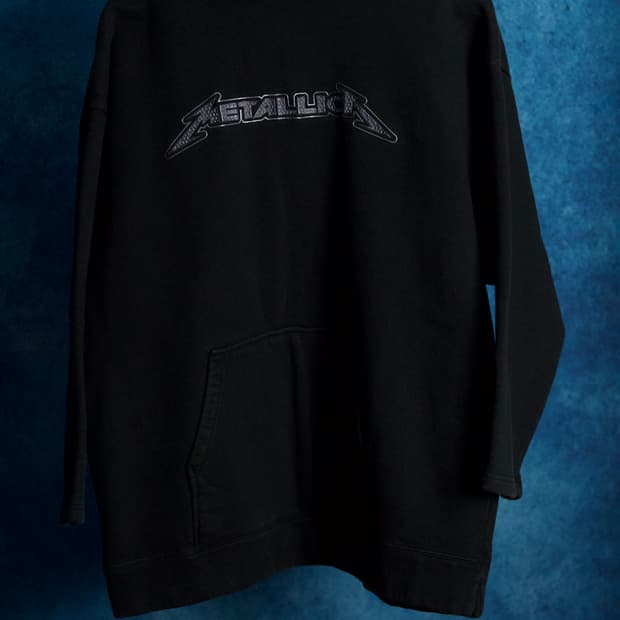 (2XL) 90s 빈티지 메탈리카 로고 후드티 밴드티