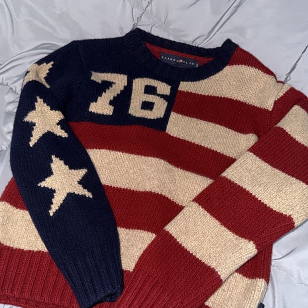 빈티지 성조기 니트
