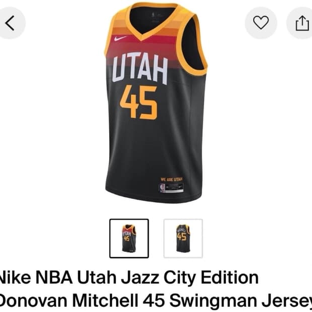Nike NBA 유타 재즈 시티 에디션 도노반 미첼 져지 (사이즈 M)