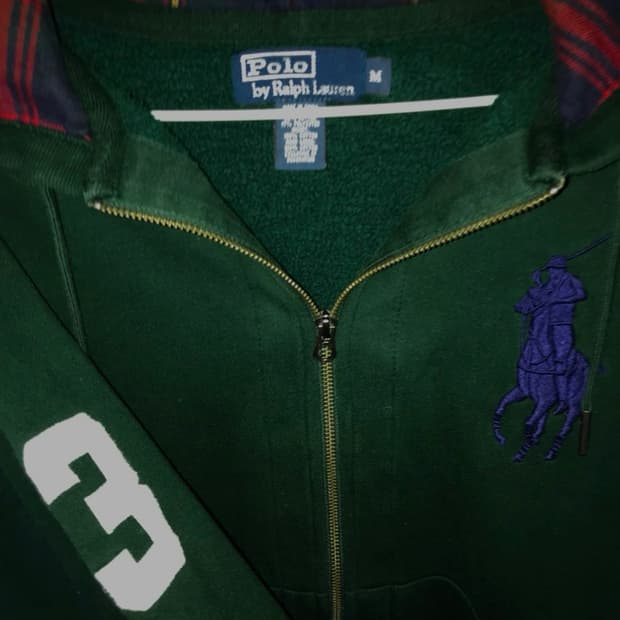 폴로 빅포니 후드집업 그린 M
