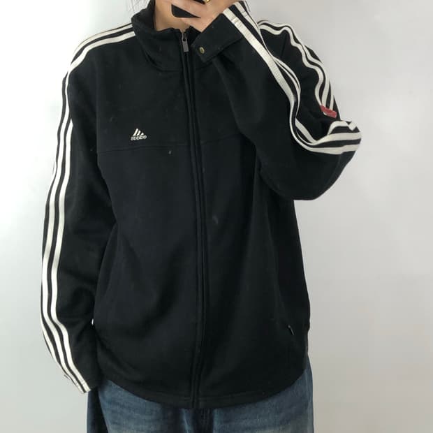 [XL] 아디다스 퍼포먼스 블랙 집업 져지