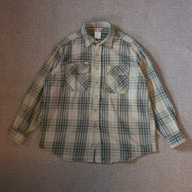 90s us made 칼하트 헤비웨이트  플라넬 셔츠