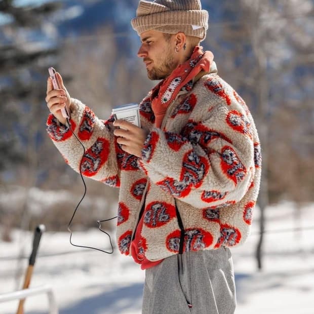 [3] kapital 캐피탈 8T6 보아 플리스 크롭 자켓