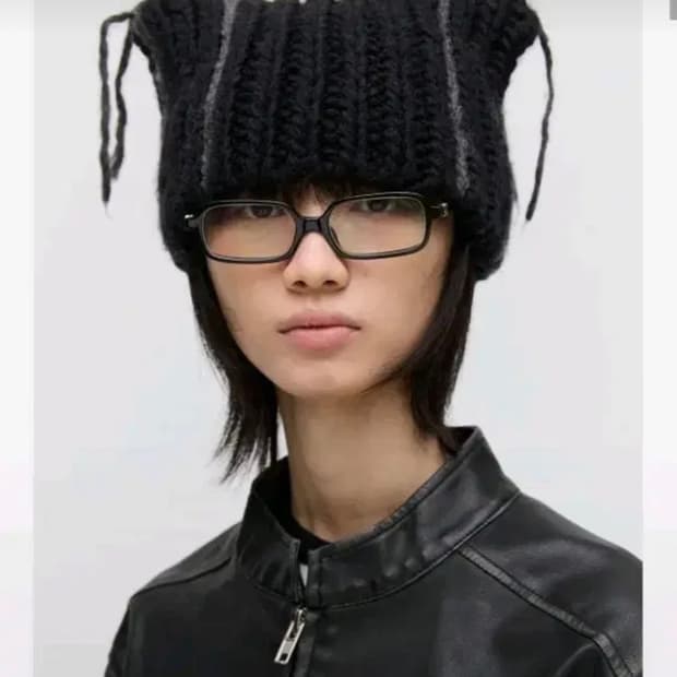 플리즈프로젝트 고양이비니 블랙