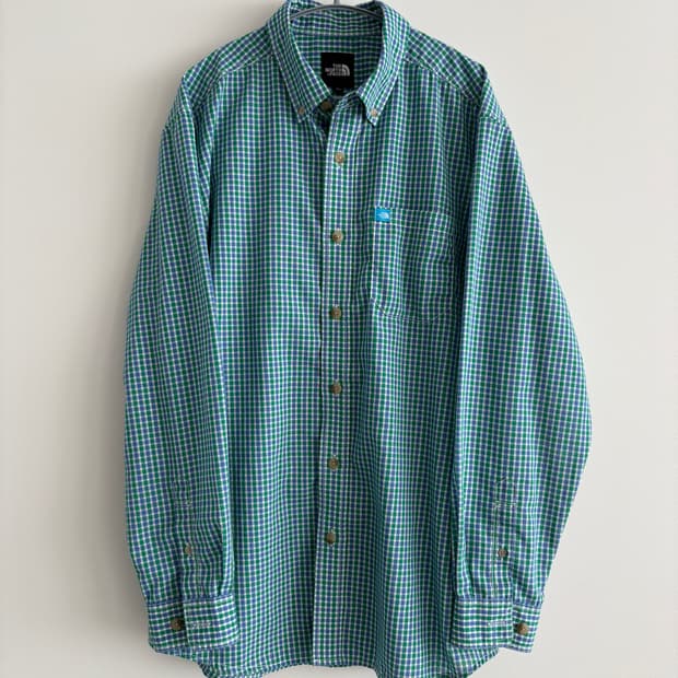 노스페이스 체크 셔츠