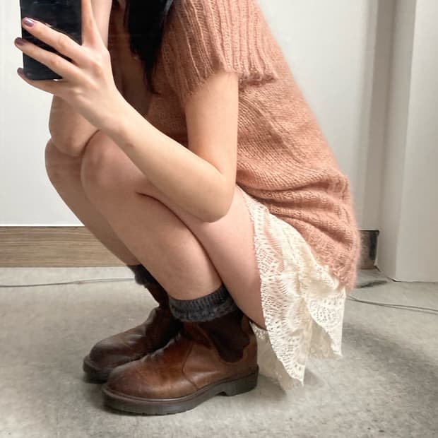 레이스 프릴 스커트