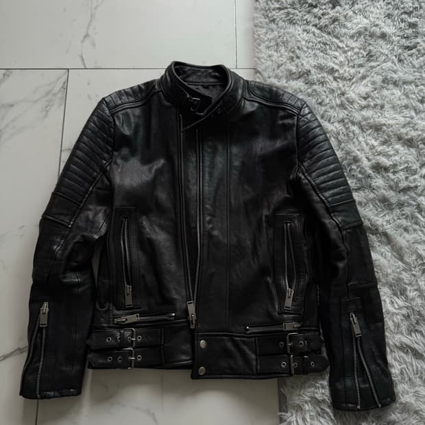 램스킨 빈티지 레더 자켓 105