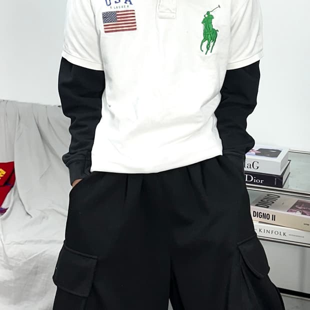 폴로 랄프로렌 빅포니 치프키프 USA 성조기 pk L