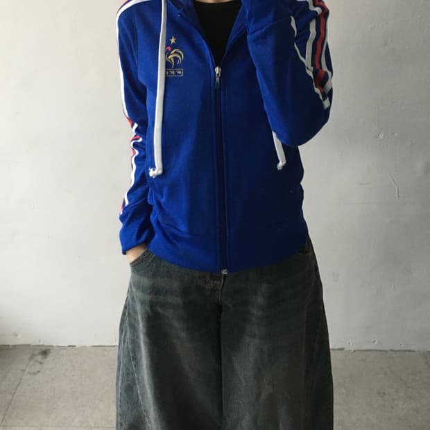 아디다스 프랑스로고 후드집업