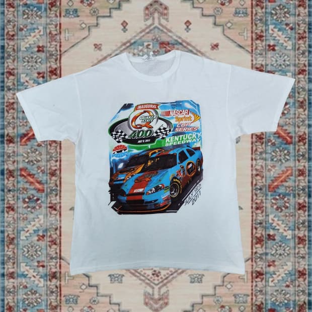 00s 빈티지 NASCAR 켄터키 400 레이싱 티셔츠 White XL