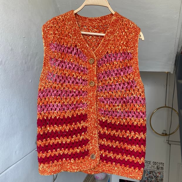 HANDMADE 컬러풀 조끼