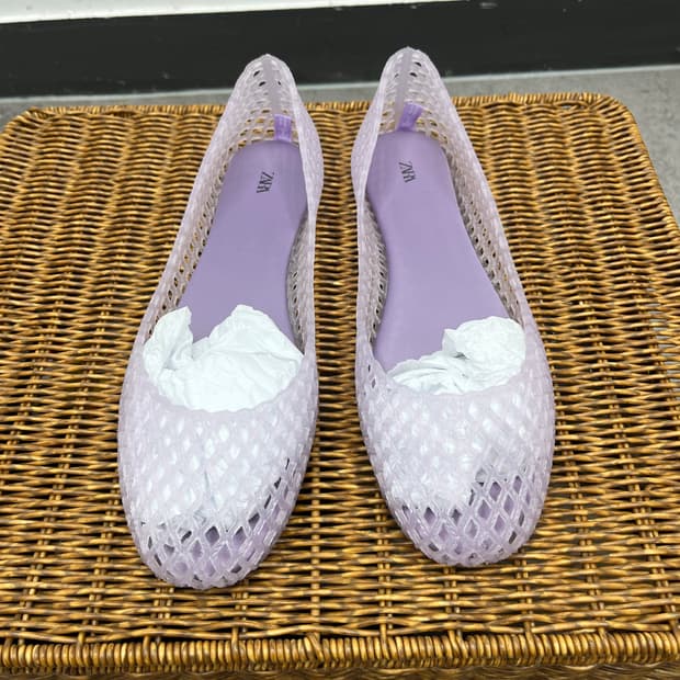 Zara 연보라 젤리슈즈 39
