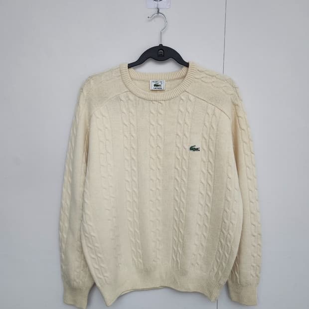 [LACOSTE 라코스테] 100 남 케이블니트 꽈배기니트
