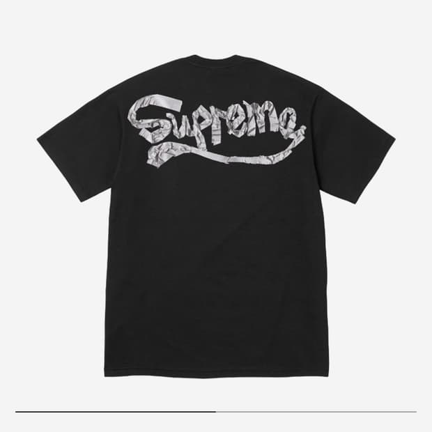 [XL] 슈프림 테이프 티셔츠 블랙 - 25SS