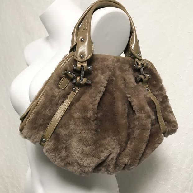 빈티지 페어리 모리 양털 레더 투웨이 가방 토트백 크로스백