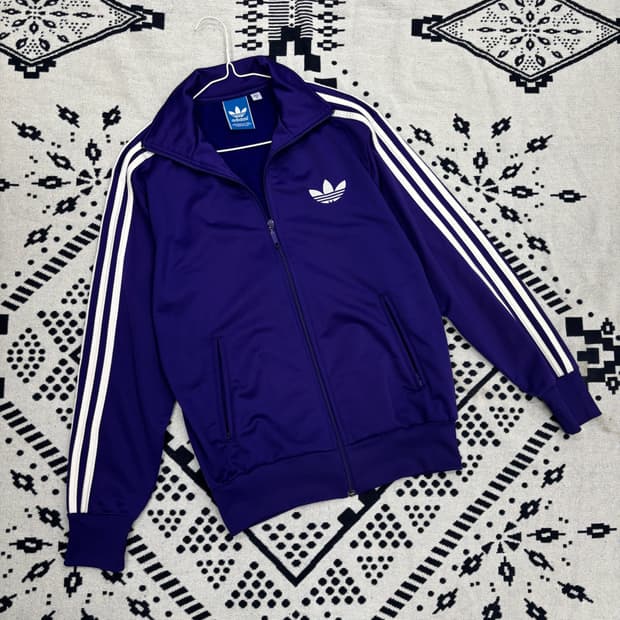 아디다스 퍼플 파이어버드 트랙탑 져지