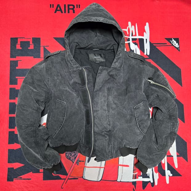 엔타이어 스튜디오 w2 캔버스 봄버 자켓