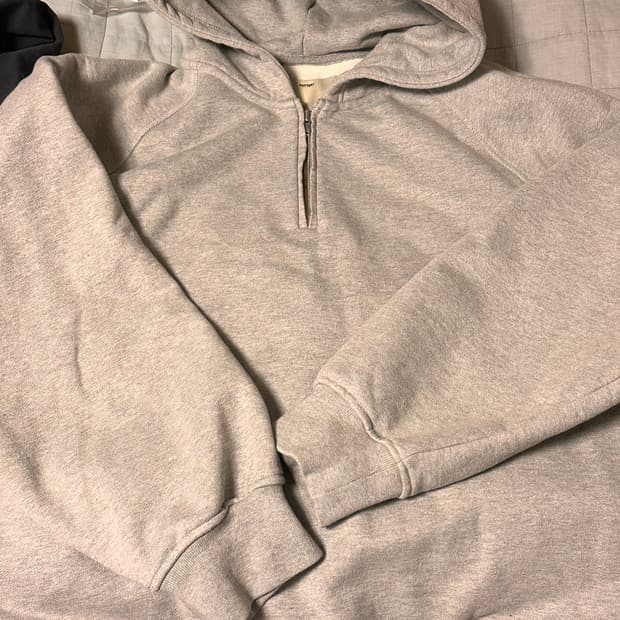 포터리 반집업 후드