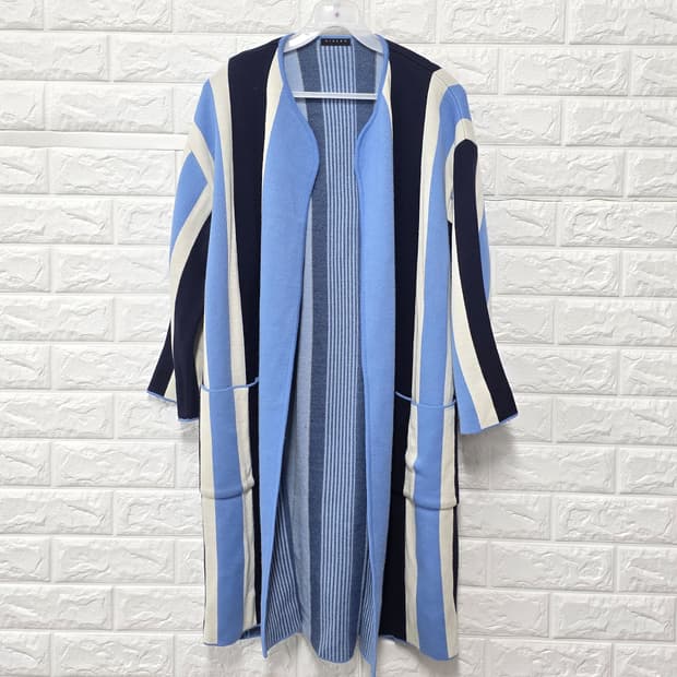 택포) 시슬리 스트라이프 롱 가디건 Free