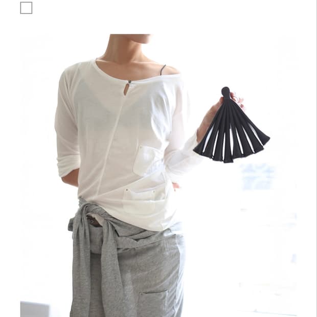 울리카상투스  3 포켓 티셔츠 화이트